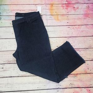 Susan graber dark blue cropped capris #tt